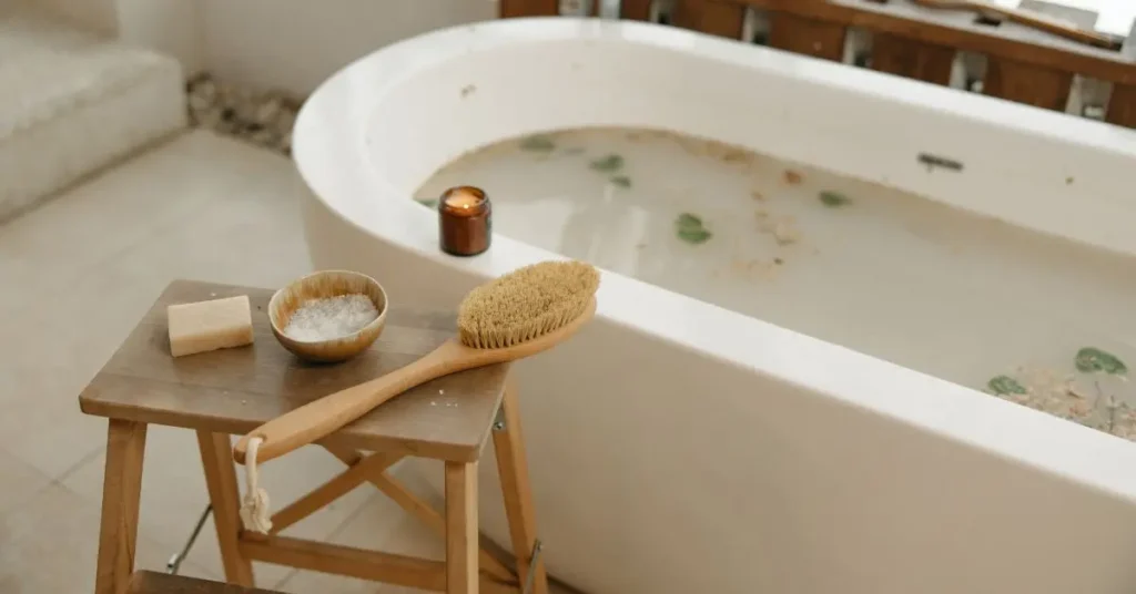 banho de ervas na banheira